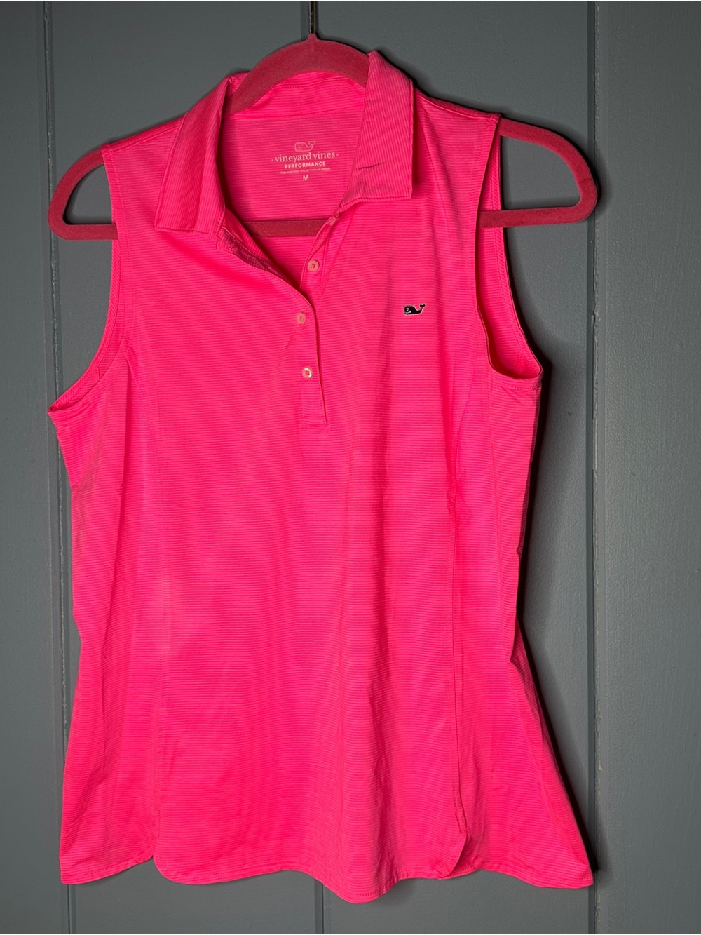 Vineyard Vines Women's Performance Sleeveless Polo - Neon Pink